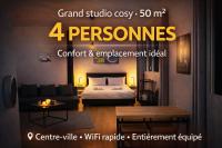 STUDIO COSY - HYPERCENTRE - CALME - 50M2 - Wi-FI - Chambres d’hôtes Graulhet