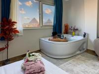 Dreibettzimmer mit Bergblick