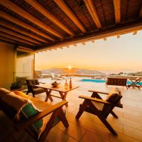 Mykonos Villa Sympatico, Private Pool & Sea Vistas - B&B Psarroú