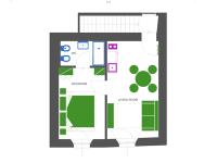 Apartment mit 1 Schlafzimmer mit Stadtblick