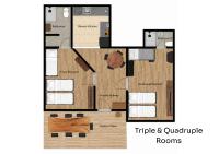 Driepersoonskamer met Eigen Badkamer