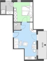 Apartment mit Balkon