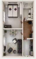 2 Zimmer, Balkon, Arbeitsplatz, Boxspringbett - Ferienwohnung Leipzig