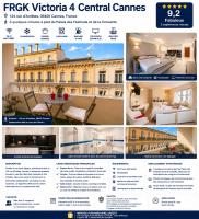 FRGK Victoria 4 Central Cannes studio Terrace, AC & Ultra-Fast Wi-Fi - Chambres d'hôtes Cannes