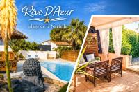 Plage de la Nartelle- Studio 20m2- Piscine partagée - parking - BBQ -calme & détente au Rêve D'Azur à quelques pas de la plage - Ferienwohnung Sainte-Maxime