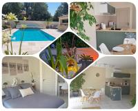 Un air de Provence avec piscine disponible seulement en fin de journée - un Parking Privé - À 5min de l'A7 et A9 - Ferienwohnung Orange