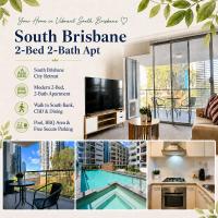 Budget 2BR 2BA Stay South Brisbane with Parking - B&B Brisbane