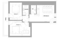 Apartamento de 2 dormitorios