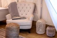 Boutique Queen Suite Glamping Tent with Two Queen Beds, Patio Dining, Grill, Pet Friendly in Broadalbin, New York - B&B Broadalbin