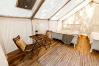 Boutique Queen Suite Glamping Tent with Two Queen Beds, Patio Dining, Grill, Pet Friendly in Broadalbin, New York - B&B Broadalbin