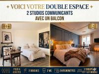 L'OSMOSE, 2 STUDIOS communicants avec balcon, 2 SDB, 2 WC - B&B Saverne