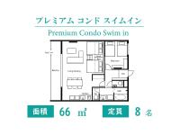 Apartment mit 2 Schlafzimmern und Poolblick