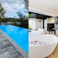 Czarna Perła- Bike & Ski Czorsztyn Kluszkowce przy jeziorze, podgrzewany basen - B&B Czorsztyn