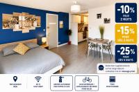 Studio hyper-centre Moissac 30 m2 Calme Cour intérieure vélos logement entier - Chambres d'hôtes Moissac