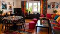 Bright Boho Apartment with Balcony in Ljubljana - B&B Ljubljana
