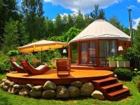 Domek w Karkonoszach Jurta Karkonoska z sauną jacuzzi i balią ogrodową - Chambres d'hôtes Przesieka