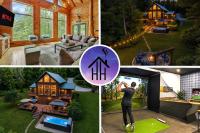 Heated Spa Pool and Golf Sim plus Hot Tub and Game Room in Hocking Hills - B&B Logan
