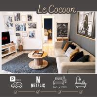LE COCOON Saint Lô - Appartement privé tout équipé - Haras - Parking gratuit - Entrée autonome - Wifi - Netflix - Baignoire - Lave-linge - Lit Queen Size 160cm & canapé-lit 140cm - Jusqu'à 4 personnes - Chambres d'hôtes Saint-Lô