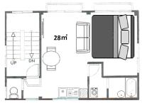 Crane Shibuya 2 stations from Shinjuku 10-minute taxi ride, 28 sqm! Sleeps up to 5, king-size bed, WiFi - Chambres d'hôtes Tokyo