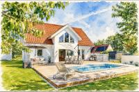 Poolvilla på Österlen - Chambres d'hôtes Brantevik