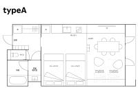 【A】２ Queen + ２ single  （Wing beds） beds ／ 54㎡ ／Multifunctional bathroom／No pets allowed