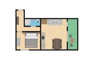 One-Bedroom Apartment with Balcony