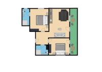 Two-Bedroom Apartment with Balcony