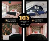 Spacious 4BDR House By Homebird Property Management Short Lets & Serviced Accommodation Leeds With Private Parking & Garden - B&B Leeds