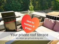 Baham-Apartment Nuernberg - including hot tub, sauna, massage chair, roof terrace, barbecue - metro 15 min, exhibition center 8 min walk - B&B Norimberga