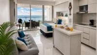 CB726 | Suite moderna frente al mar con balcón y cocina con isla - B&B Cartagena de Indias