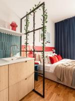 Estudio con balcón