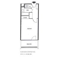 Résidence Chaviere - Studio de 18 m² avec petit balcon exposé Nord appartement pour 2 personnes MAE-5984 - B&B Les Ménuires
