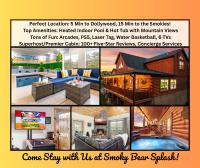 Smoky Bear Splash Top Rated Private Pool Cabin with Hot Tub, Mtn Views, Arcade Games, Excellent Location - B&B Pigeon Forge