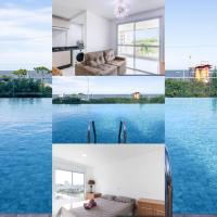 Aptos Pé na Areia Vista Mar Condomínio Resort Completo com Piscina borda Infinita, Beach Tennis, Academia, Sala de Jogos, Brinquedoteca, Playground e Portaria 24H 3 Quartos com Ar-Condicionado, Churrasqueira Privativa Reserve Agora e Viva essa Experiência - Ferienwohnung Bugres