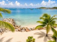 Studio PALM, vue mer et accès plage privée - B&B Marigot