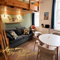 Très joli appartement rénové sur la digue de Malo Dunkerque, capacité 2 ou famille 4 personnes, Mezzanine pour les enfants! - B&B Dunkirk