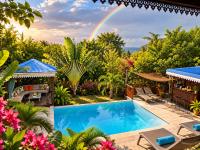 Gite et bungalow La Tortue Bleue Piscine & Malendure - Bed and Breakfast Village