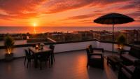 Luxury Dark Boho, Direct Access to Beach, Private Balcony, Rooftop, Parking & AC - B&B Imi Ouaddar