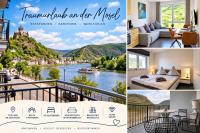 Moselpromenade Villa Moselufer, Panorama Blick auf Burg , Cochem und Mosel, Balkon - Bed and Breakfast Cochem