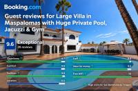 Large Villa in Maspalomas with Huge Private Pool, Jacuzzi & Gym - Bed and Breakfast San Bartolomé de Tirajana