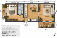 Apartment mit 1 Schlafzimmer