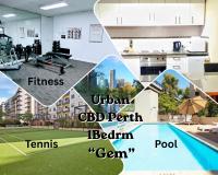 Urban CBD Perth "GEM" 1BR1PK Pool Gym Tennis - Bed and Breakfast Perth