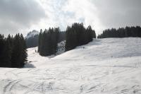 Dreibettzimmer mit Bergblick