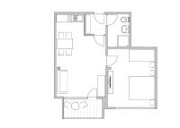 Apartamento con balcón