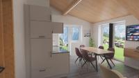 Appartamento con 1 Camera da Letto, Balcone e Vista Montagna 