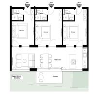 Appartamento con 3 Camere da Letto e con Balcone