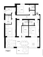 Appartamento Deluxe con 5 Camere da Letto