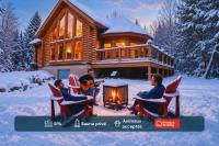 Chalet Bee with Private Hot Tub, Sauna & Pool , Fiddler Lake - Ferienwohnung Mille-Isles