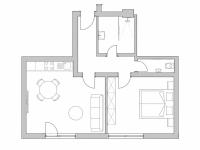 Appartement met 1 Slaapkamer en Douche