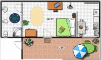 Estudio con terraza